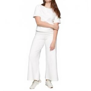 NEW RIPLEY RADER ponte knit wide leg pant in off white
